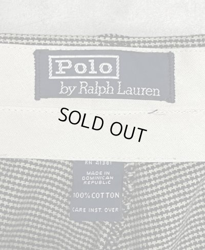 画像2: 90'S RALPH LAUREN ツープリーツ スラックス ハウンドトゥース柄 W33L30 (VINTAGE)