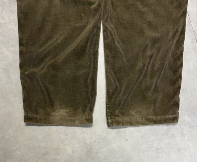 画像4: 90'S RALPH LAUREN "ANDREW PANT" ツープリーツ 太畝 コーデュロイパンツ オリーブ (VINTAGE)