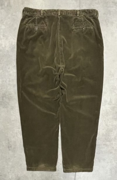画像3: 90'S RALPH LAUREN "ANDREW PANT" ツープリーツ 太畝 コーデュロイパンツ オリーブ (VINTAGE)