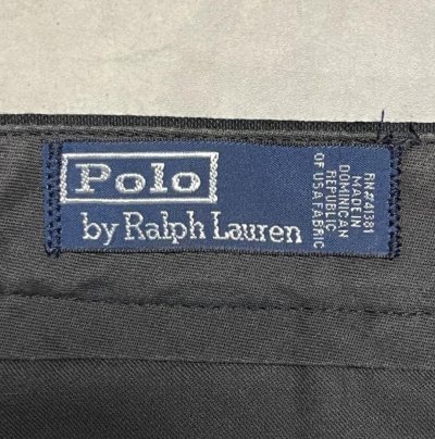 画像2: 90'S RALPH LAUREN ツープリーツ スラックス ブラック W36L30 (VINTAGE)