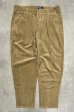 画像1: 90'S RALPH LAUREN ツープリーツ 太畝 コーデュロイパンツ タン USA製 (VINTAGE) (1)