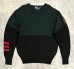 画像1: 90'S RALPH LAUREN "SUICIDE SKI" ウール100% ローゲージ ニット ダークグリーン/ブラック (VINTAGE) (1)