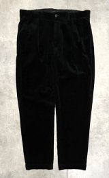 90'S RALPH LAUREN "ETHAN PANT" ツープリーツ 太畝 コーデュロイパンツ ブラック (VINTAGE)