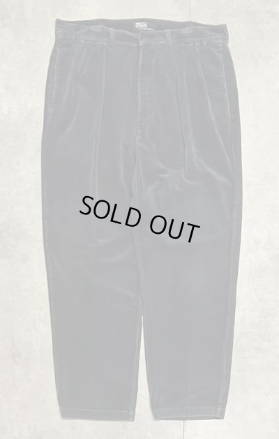 画像1: 90'S RALPH LAUREN "ANDREW PANT" ツープリーツ 太畝 コーデュロイパンツ ネイビー (VINTAGE)