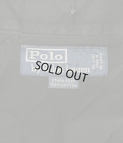 画像2: 90'S RALPH LAUREN "ETHAN PANT" ツープリーツ 太畝 コーデュロイパンツ ブラック (VINTAGE)