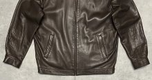 他の写真3: 90'S RALPH LAUREN チンスト付き 裏地付き レザー ドリズラージャケット ブラウン (VINTAGE)