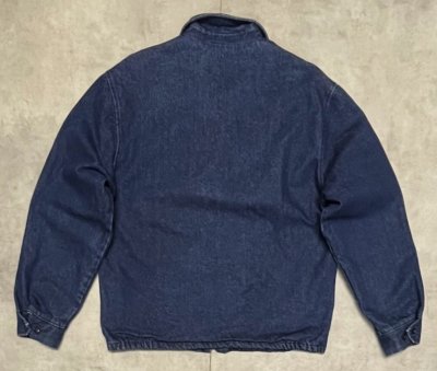 画像6: 80'S SPORTSMASTER 三角タグ 裏地チェック チンスト付き デニム ドリズラージャケット インディゴ USA製 (VINTAGE)