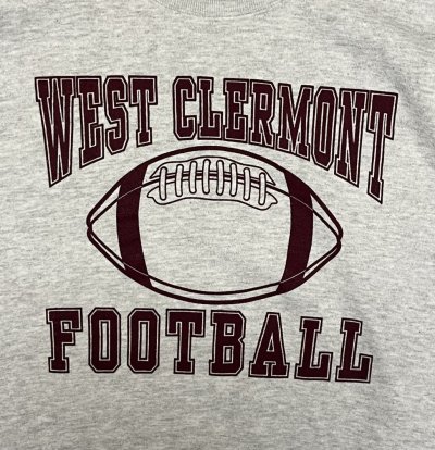 画像3: 90'S JERZEES "WEST CLERMONT FOOTBALL" スウェットシャツ アッシュグレー (VINTAGE)