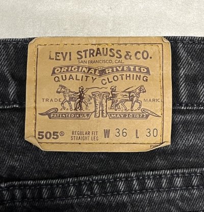 画像4: 90'S LEVIS 505 デニム ブラック W36L30 USA製 (VINTAGE)