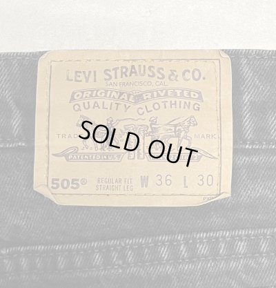 画像4: 90'S LEVIS 505 デニム ブラック W36L30 USA製 (VINTAGE)