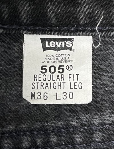 画像2: 90'S LEVIS 505 デニム ブラック W36L30 USA製 (VINTAGE)