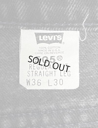 画像2: 90'S LEVIS 505 デニム ブラック W36L30 USA製 (VINTAGE)