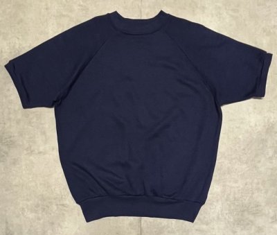 画像1: 90'S ACE SPORTSWEAR ラグランスリーブ 半袖 スウェットシャツ ネイビー USA製 (VINTAGE)