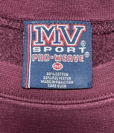 画像2: 90'S MV SPORT "UNIVERSITY OF MAINE" ヘビーウエイト スウェットシャツ バーガンディ (VINTAGE)