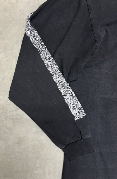 画像4: 90'S FASHION VICTIM 両面＋袖プリント 長袖 Tシャツ ブラック (VINTAGE)