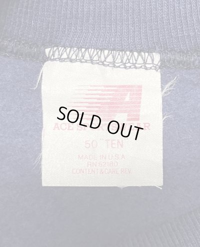 画像2: 90'S ACE SPORTSWEAR ラグランスリーブ 半袖 スウェットシャツ ネイビー USA製 (VINTAGE)