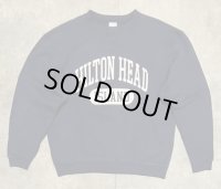 90'S SOFFE "HILTON HEAD ISLAND" 前Vガゼット付き スウェットシャツ ネイビー (VINTAGE)