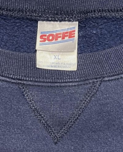 画像2: 90'S SOFFE "HILTON HEAD ISLAND" 前Vガゼット付き スウェットシャツ ネイビー (VINTAGE)