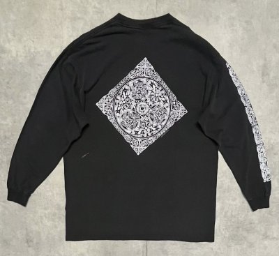 画像5: 90'S FASHION VICTIM 両面＋袖プリント 長袖 Tシャツ ブラック (VINTAGE)