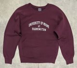 90'S MV SPORT "UNIVERSITY OF MAINE" ヘビーウエイト スウェットシャツ バーガンディ (VINTAGE)