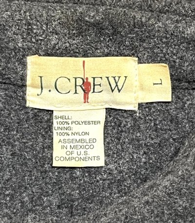 画像2: 90'S J.CREW 旧タグ フリースシャツ ダークグレー (VINTAGE)
