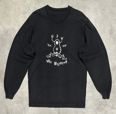画像1: 90'S JH NIJDROP シングルステッチ 長袖 Tシャツ ブラック (VINTAGE)