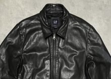 他の写真1: 00'S GAP 旧タグ 裏地キルティング レザージャケット ブラック (VINTAGE)