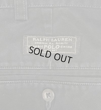 画像4: 90'S RALPH LAUREN "HAMMOND PANT" ツープリーツ チノパンツ ブラック W36L30 (VINTAGE)