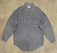 70'S BIG MAC コットン100% シャンブレーシャツ ブルー USA製 (VINTAGE)