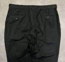 他の写真3: 90'S RALPH LAUREN リネン/コットン ツープリーツ スラックス ブラック W38L30 (VINTAGE)