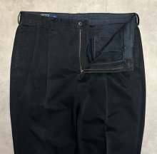 他の写真1: 90'S RALPH LAUREN "HAMMOND PANT" ツープリーツ チノパンツ ブラック W36L30 (VINTAGE)