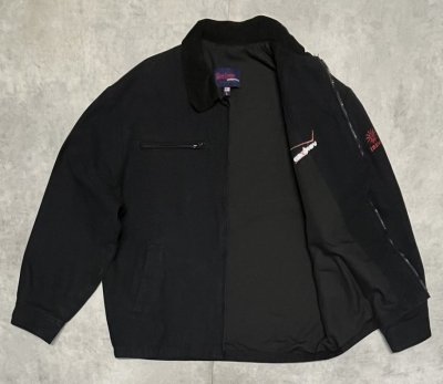 画像4: 90'S KING LOUIE 襟コーデュロイ 裏地付き ダックジャケット ブラック USA製 (VINTAGE)