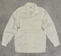 60'S HATHAWAY "VIYELLA" ウール/コットン オープンカラーシャツ 生成り イギリス製 (VINTAGE)