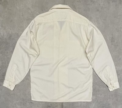 画像3: 60'S HATHAWAY "VIYELLA" ウール/コットン オープンカラーシャツ 生成り イギリス製 (VINTAGE)