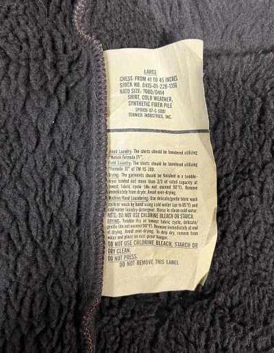 画像2: 90'S アメリカ軍 US ARMY ECWCS GEN1 ボアフリース ジャケット ブラウン/ブラック (DEADSTOCK)