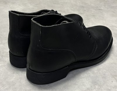 画像3: 90'S アメリカ軍 US NAVY "ADDISON SHOE CO製" スチールトゥ レザー チャッカブーツ ブラック (DEADSTOCK)