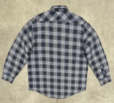 画像4: 90'S OUTDOOR EXCHANGE 裏地キルティング フランネルシャツ チェック柄 (VINTAGE)