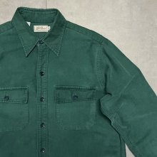 他の写真2: 70'S LL Bean 筆記体タグ シャモアクロスシャツ ダークグリーン (VINTAGE)
