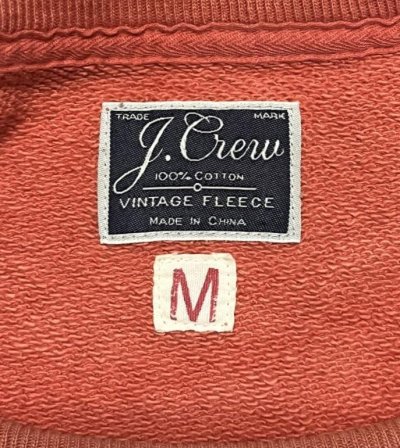 画像2: 00'S J.CREW 前Vガゼット付き クルーネック スウェットシャツ フェードオレンジ (VINTAGE)