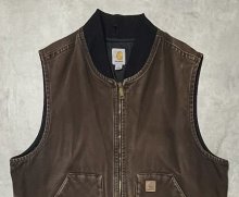 他の写真1: 00'S CARHARTT 裏地キルティング ダックベスト フェードブラウン (VINTAGE)
