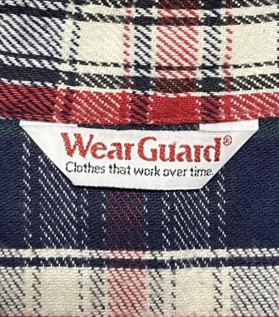 画像2: 80'S WEAR GUARD 三角タグ ヘビーフランネル ワークシャツ チェック柄 USA製 (VINTAGE)