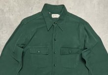 他の写真1: 70'S LL Bean 筆記体タグ シャモアクロスシャツ ダークグリーン (VINTAGE)