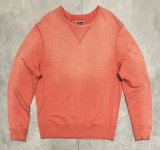 00'S J.CREW 前Vガゼット付き クルーネック スウェットシャツ フェードオレンジ (VINTAGE)