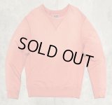 00'S J.CREW 前Vガゼット付き クルーネック スウェットシャツ フェードオレンジ (VINTAGE)