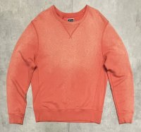 00'S J.CREW 前Vガゼット付き クルーネック スウェットシャツ フェードオレンジ (VINTAGE)