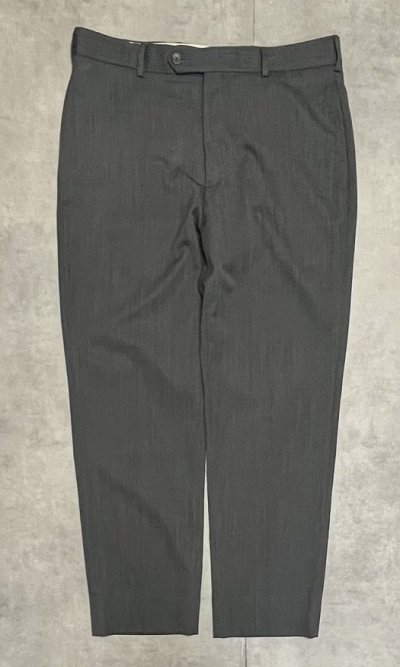 画像1: BROOKS BROTHERS "MADISON" ノータック ウールパンツ ダークグレー (VINTAGE)