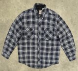 90'S OUTDOOR EXCHANGE 裏地キルティング フランネルシャツ チェック柄 (VINTAGE)