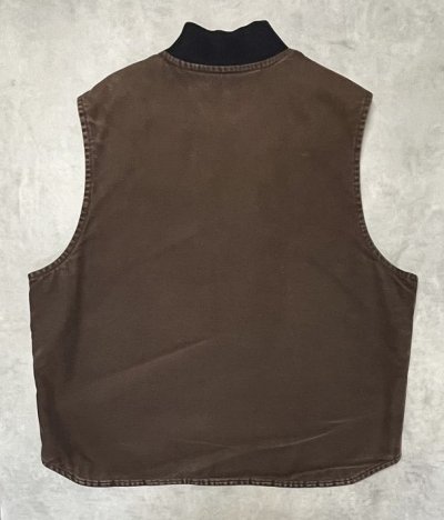 画像4: 00'S CARHARTT 裏地キルティング ダックベスト フェードブラウン (VINTAGE)