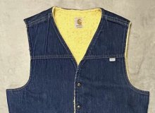 他の写真1: 80'S CARHARTT 裏地ボア デニムベスト インディゴ USA製 (VINTAGE)