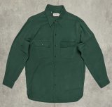 70'S LL Bean 筆記体タグ シャモアクロスシャツ ダークグリーン (VINTAGE)